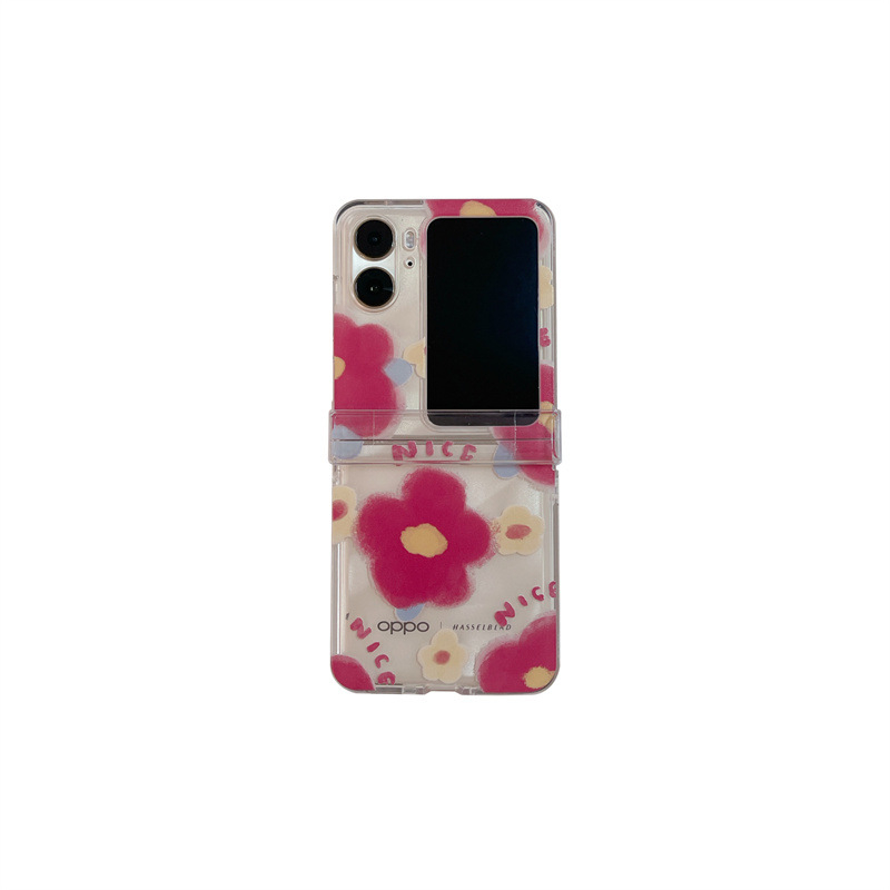 Husa OPPO Find N2 Flip, carcasa PC cu design pictat în stil desen animat, protecție pentru ecranul pliabil