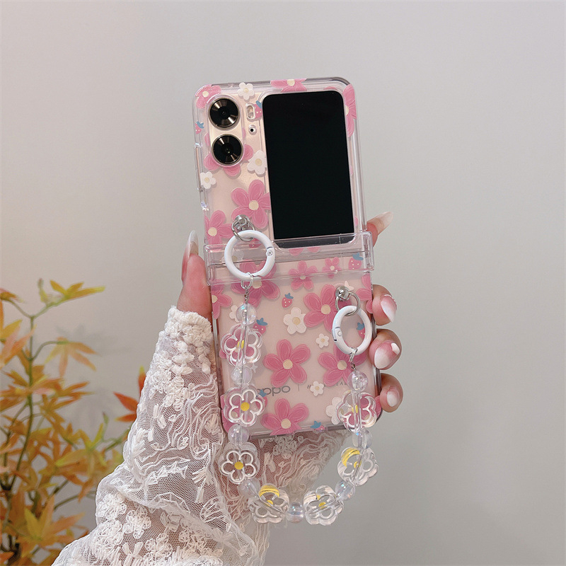 Husa OPPO Find N2 Flip, carcasa PC cu design pictat în stil desen animat, protecție pentru ecranul pliabil