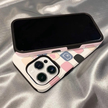 Lefan 2-u-1 futrola za iPhone 15 Pro, 14, 13/12/11 i XS – zelena, crtani stil, PC materijal, zaštita od padova