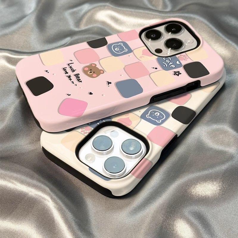 Lefan 2-u-1 futrola za iPhone 15 Pro, 14, 13/12/11 i XS – zelena, crtani stil, PC materijal, zaštita od padova