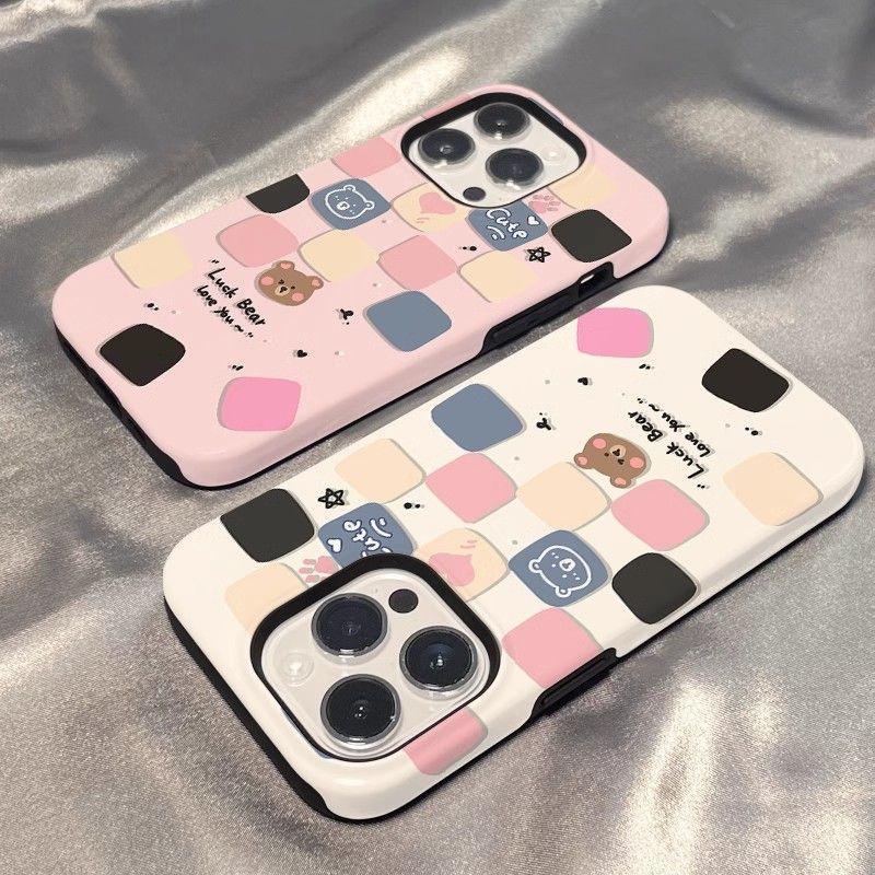 Lefan 2-u-1 futrola za iPhone 15 Pro, 14, 13/12/11 i XS – zelena, crtani stil, PC materijal, zaštita od padova