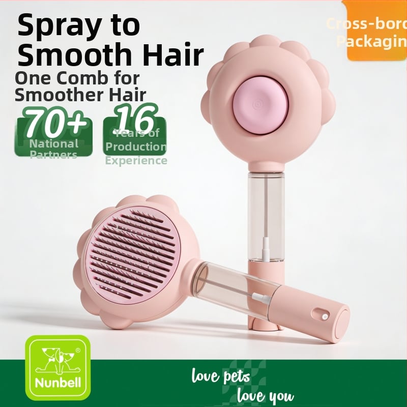 Spray hrebeň na starostlivosť o srsť pre domáce zvieratá — hrebeň pre mačky a psov, odstraňovanie voľnej srsti, ihlový hrebeň