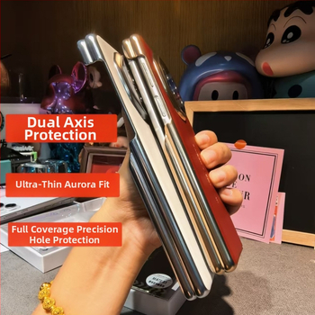 Palm Power Rule Ultra tenká Aurora dvojosová zadná ochranná pre Huawei Mate X5/X6 skladací telefón, TPU, elektroplatinovaný povrch, farby: červená, fialová, čierna, antik biela