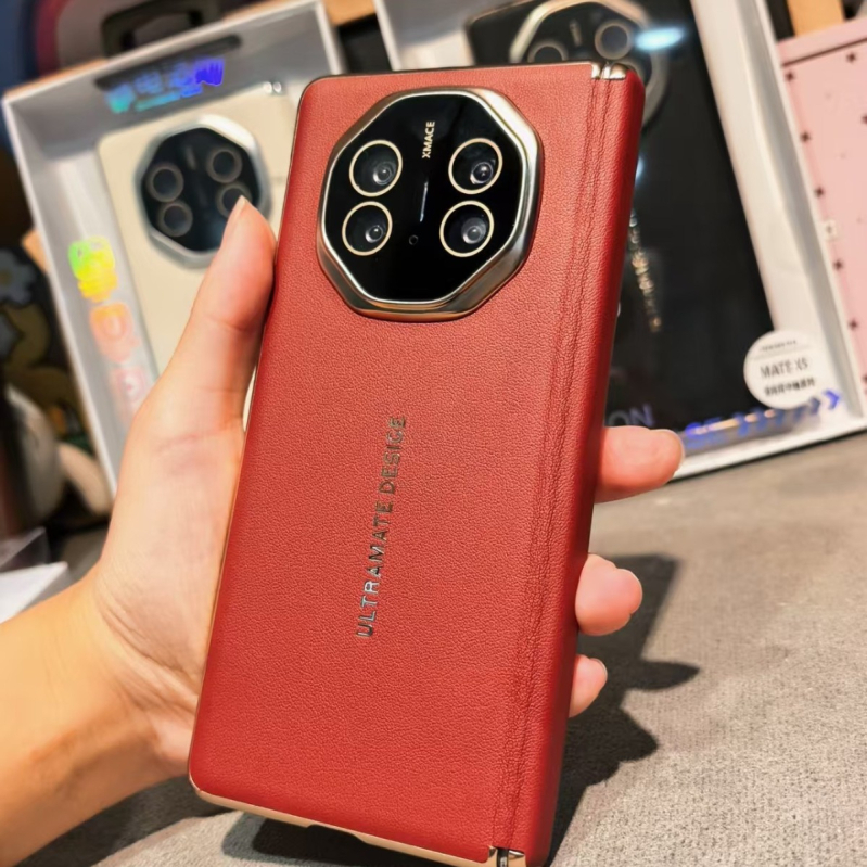 Palm Power Rule Ultra tenká Aurora dvojosová zadná ochranná pre Huawei Mate X5/X6 skladací telefón, TPU, elektroplatinovaný povrch, farby: červená, fialová, čierna, antik biela