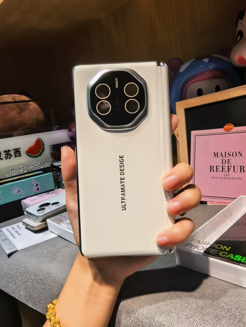 Palm Power Rule Ultra tenká Aurora dvojosová zadná ochranná pre Huawei Mate X5/X6 skladací telefón, TPU, elektroplatinovaný povrch, farby: červená, fialová, čierna, antik biela