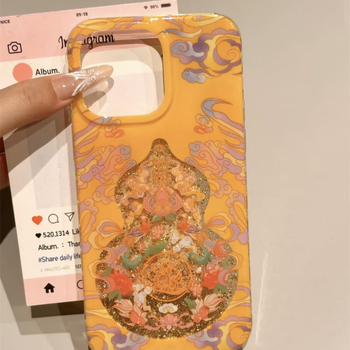 Dvostrano kućište s motivom cvjetnog uzorka u nacionalnom stilu za iPhone 16 Pro Max, kompatibilno s iPhone 14 i iPhone 13