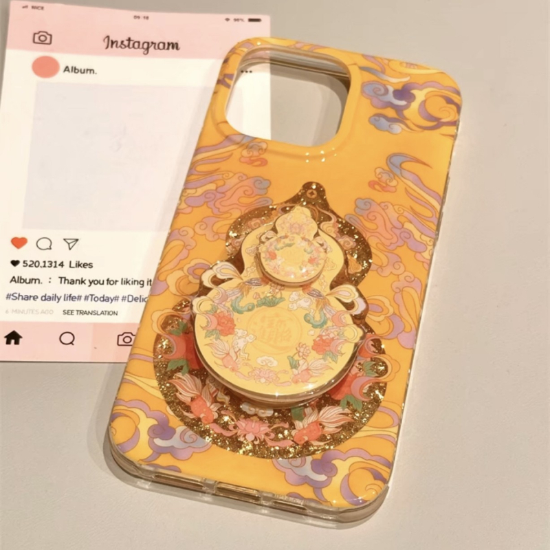 Dvostrano kućište s motivom cvjetnog uzorka u nacionalnom stilu za iPhone 16 Pro Max, kompatibilno s iPhone 14 i iPhone 13