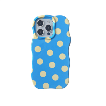 Retro kućište za iPhone s točkicama i kontrastnim bojama, dvostruki valoviti uzorak, za iPhone 14, 13, 13 Pro Max, 13 Pro, 14 Pro, 14 Pro Max