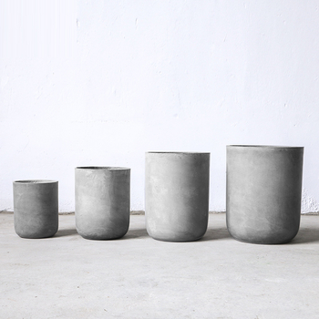 Okrugla betonska posuda za vanjsku upotrebu, moderni europski minimalistički stil, magnezijski cement, ukras za dom i krajolik