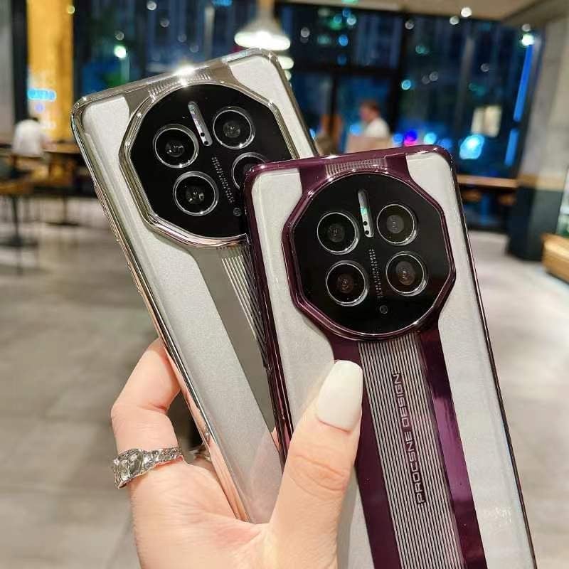 Maska za Huawei Mate60 s trostrukim elektroplatingom, Porsche stil — luksuzna zaštita