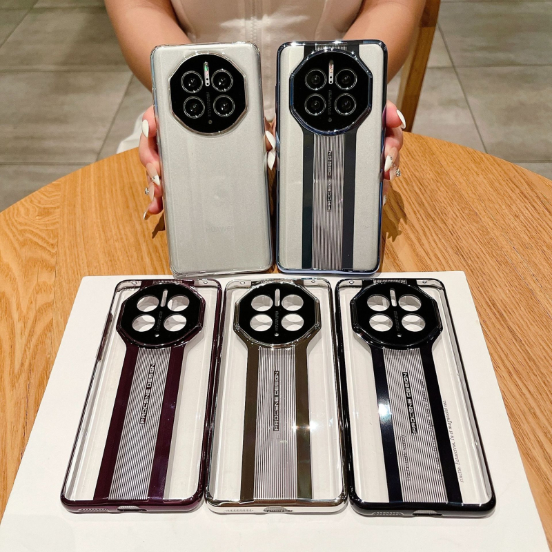 Maska za Huawei Mate60 s trostrukim elektroplatingom, Porsche stil — luksuzna zaštita