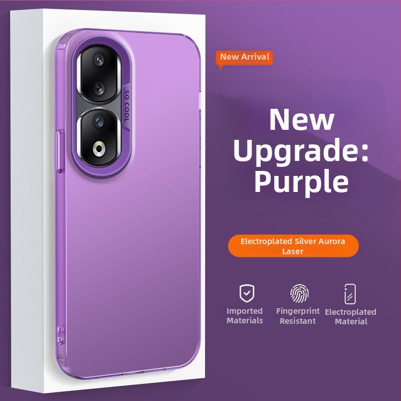 Puzdro pre Honor 90 Pro REP-AN00, matný povrch, odolný tvrdý kryt proti pádom, vylepšená strieborná farba