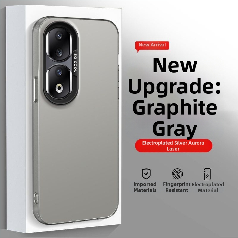 Puzdro pre Honor 90 Pro REP-AN00, matný povrch, odolný tvrdý kryt proti pádom, vylepšená strieborná farba