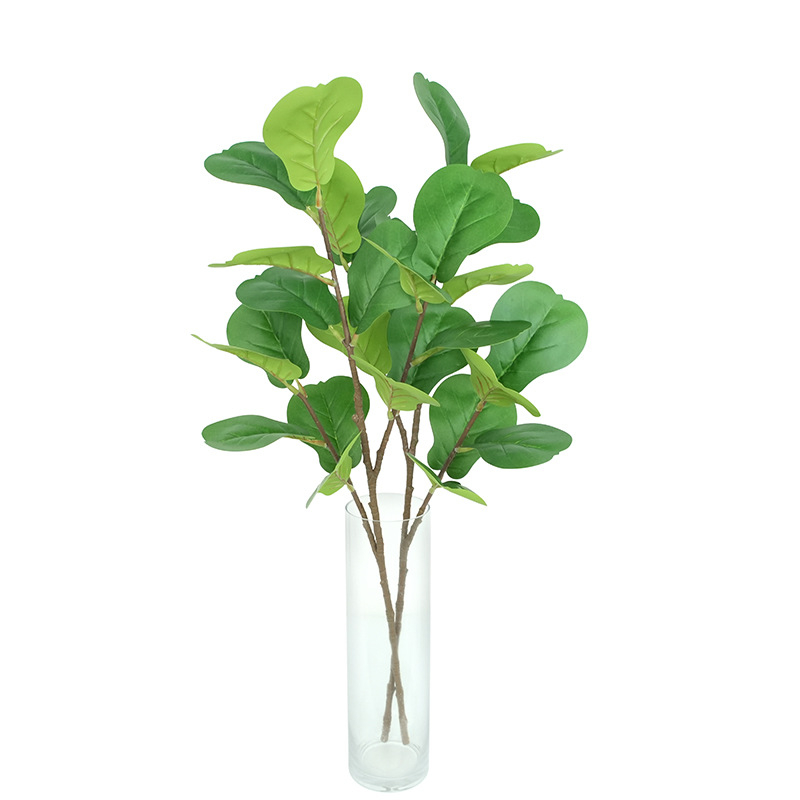 Umjetni fikus s listovima u obliku violine, 80 cm, unutarnja zelena dekoracija za pozadinu, DIY pejzažno uređenje