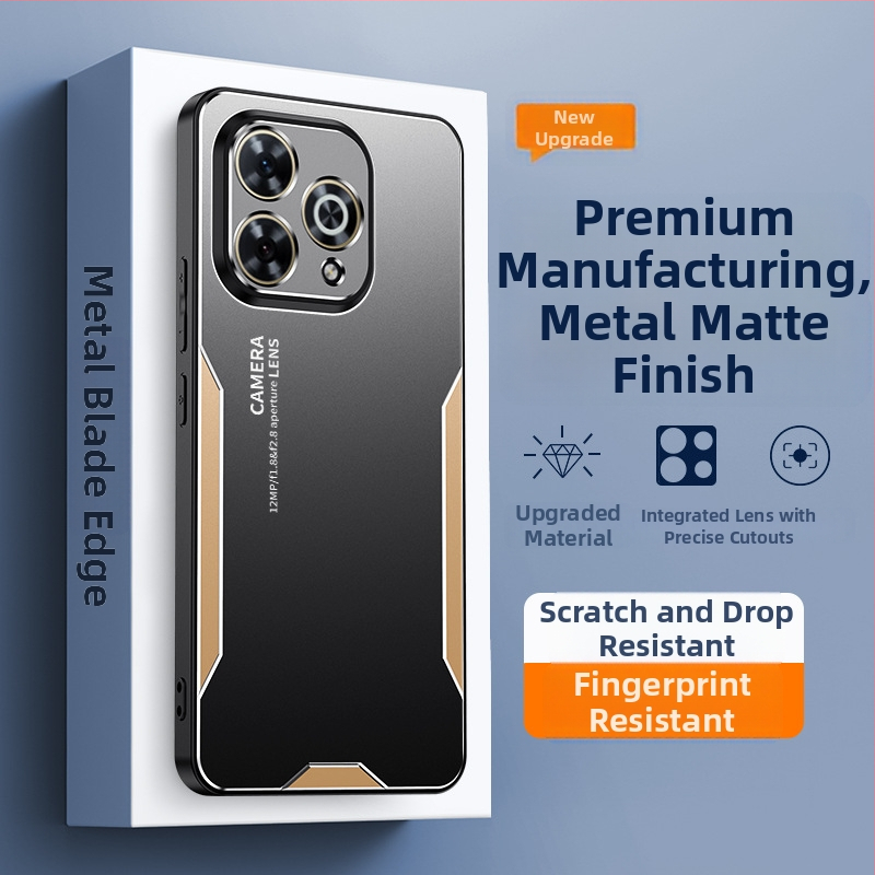 Ochranný kryt pre Huawei Enjoy 80 Pro s kovovým dizajnom čepele, plné krytie; kompatibilný s Enjoy 70 Plus/60/50