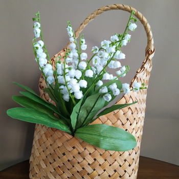 Buket Lily of the Valley i Bellflower, nordičkog stila, za vjenčanja i rekvizite za fotografiranje