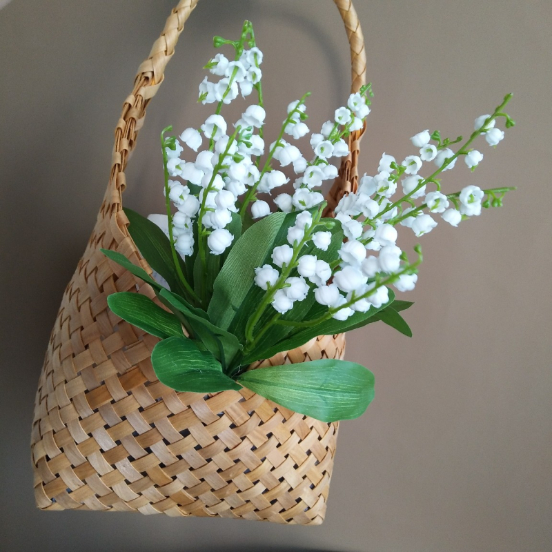 Buket Lily of the Valley i Bellflower, nordičkog stila, za vjenčanja i rekvizite za fotografiranje
