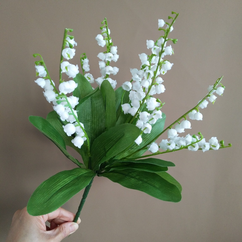 Buket Lily of the Valley i Bellflower, nordičkog stila, za vjenčanja i rekvizite za fotografiranje