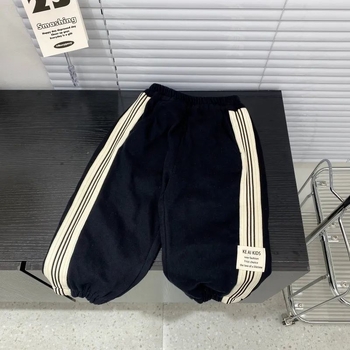 Gyerekeknek készült koreai stílusú pamut jogger nadrág, laza szabás, tavasz-őszi viselet