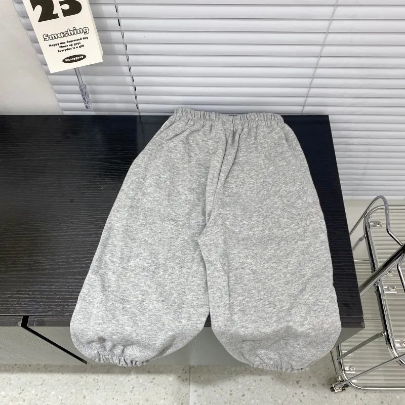 Gyerekeknek készült koreai stílusú pamut jogger nadrág, laza szabás, tavasz-őszi viselet