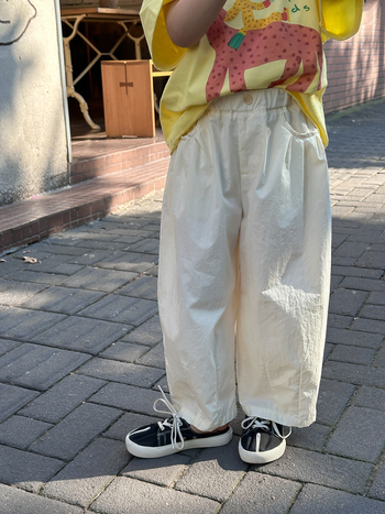 Aimo Beibei dječje ljetne hlače za djevojčice, korejskog stila, jednofarbne pamuk, protiv komaraca, patchwork, casual hlače
