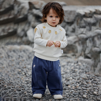 muaqiaqia Unisex dječje pamučne casual hlače, proljeće–jesen, 100% pamuk, kod 5YCK043