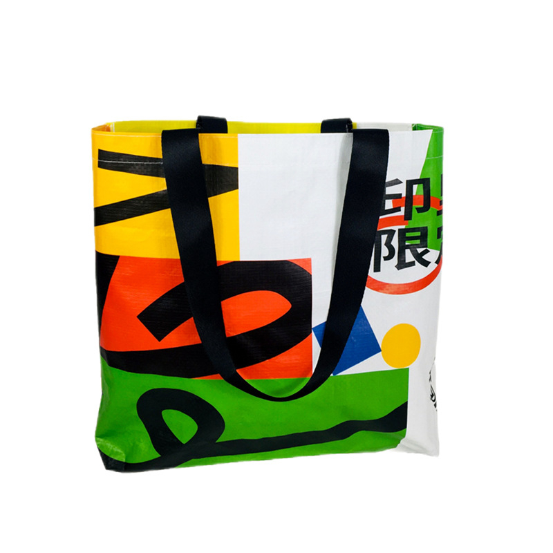 Šarena tkanina torba s printom zmijskog uzorka, logo, vodootporna shopping torba