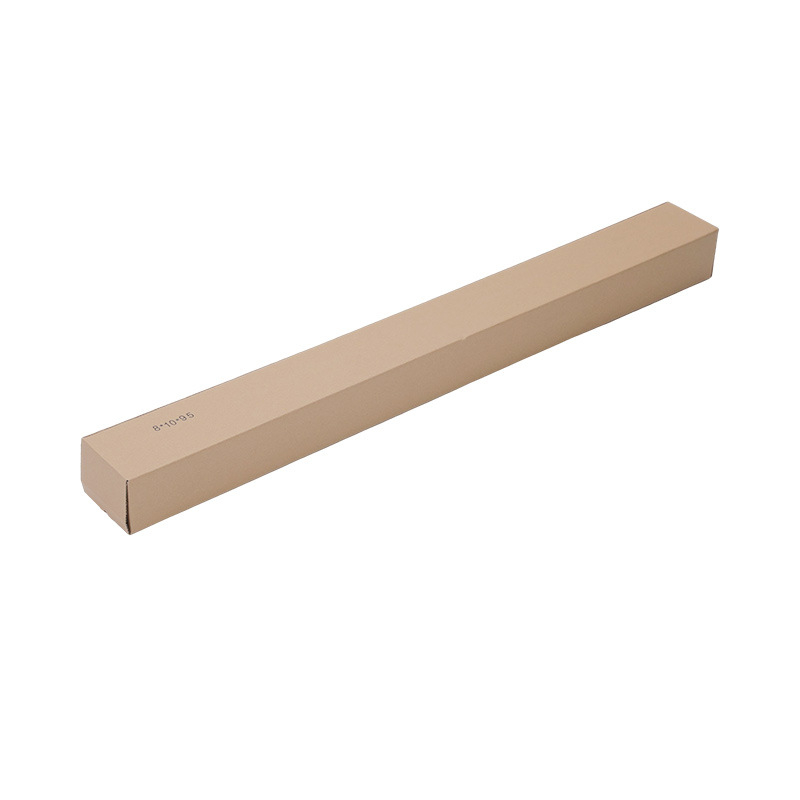 Sklopiva kutija od valovitog kartona, smeđo-žuta, dimenzije 130×80×90 mm, debljina 4 mm, 230 g/m², kutija za pakiranje s izrezom, čvrsta
