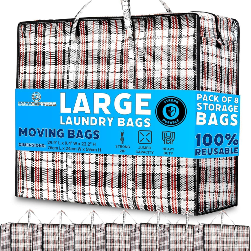 Torba za skladištenje velikog kapaciteta za preseljenje, tkanina pleteni džak, vodootporna, debeli 600D Oxford materijal, sklopiva