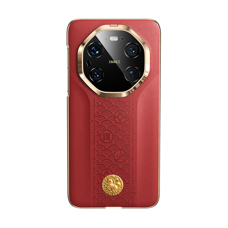Carcasă din piele electroplacată pentru Huawei Mate80 Pro, Ediție Anul Nou, M70Rs, senzație premium, protecție anti-cădere 60