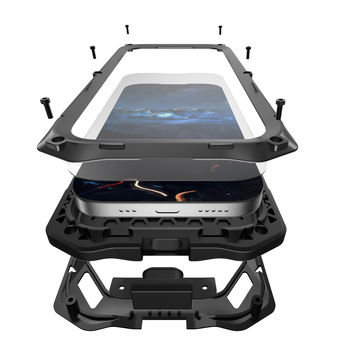 Carcasă metalică de protecție pentru Google Pixel 9/10 Pro XL, cu acoperire completă, suport încorporat, rezistentă la căderi, anti-derapare, praf și anti-amprente.