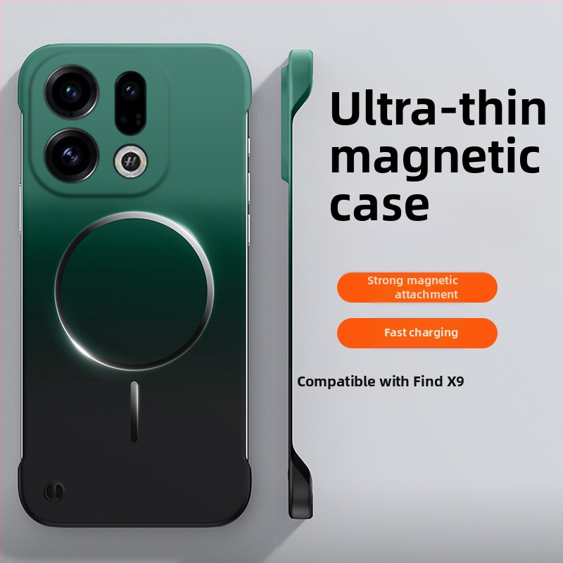 Ultra tenký bezrámový magnetický kryt s gradientným dizajnom pre Find X9 Pro a Oppo Reno 15 Pro