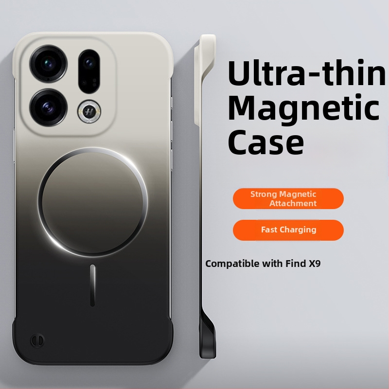 Ultra tenký bezrámový magnetický kryt s gradientným dizajnom pre Find X9 Pro a Oppo Reno 15 Pro