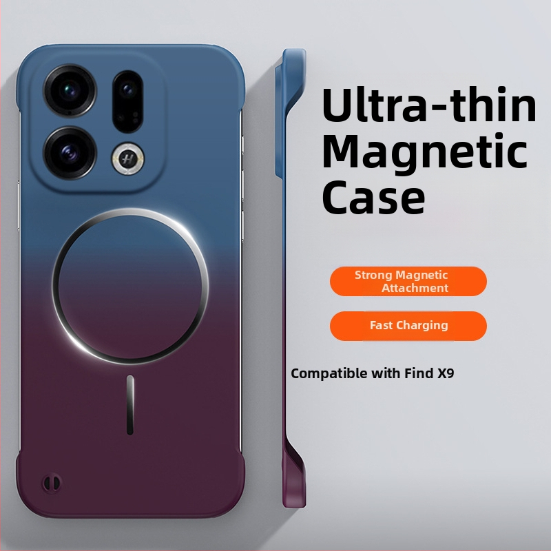 Ultra tenký bezrámový magnetický kryt s gradientným dizajnom pre Find X9 Pro a Oppo Reno 15 Pro