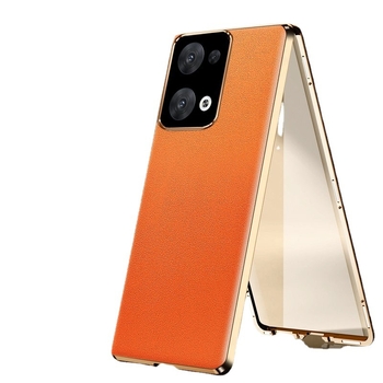 Carcasă metalică cu acoperire integrală pentru OPPO Reno9 Pro+, stil minimalist, cu magnet și protecție la cădere