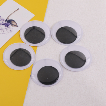 4–50 mm crno-bijele naljepnice za oči s ljepilom, pokretne oči za DIY lutke, 3D dekorativne oči