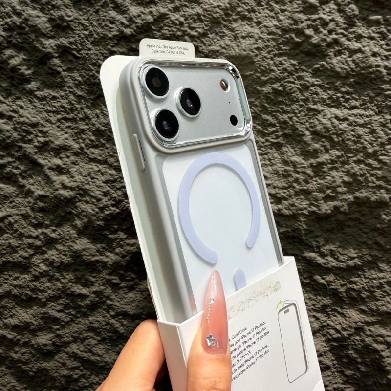 Carcasă dură magnetică din acril portocalie, cu inel C, pentru iPhone XR – design tip cadru foto