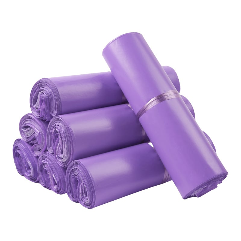 Пурпурна HDPE експрес чанта за куриерско опаковане, печатана, водоустойчива, на едро