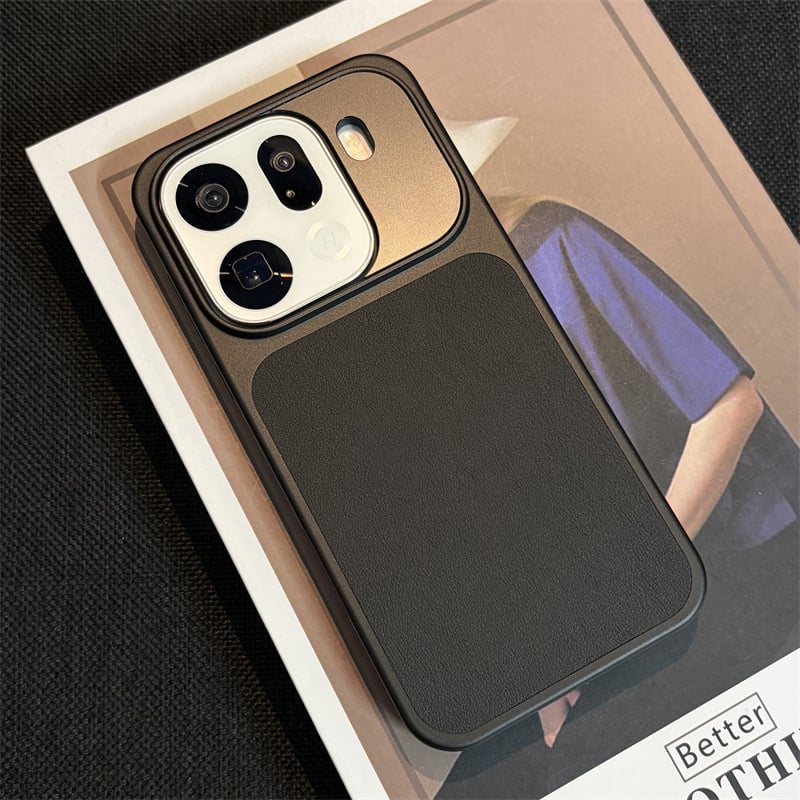 Carcasă de protecție OPPO Find X9 Pro - portocalie, lux minimalist, piele artificială, închidere magnetică, textură mată, carcasă rigidă