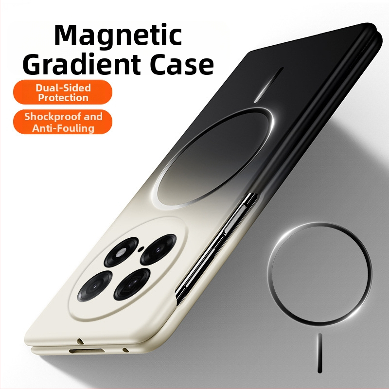 Oppo Find N5 ochranný kryt na skladací displej s gradientnou farbou a magnetickým prstenom, matný PC materiál, proti pádu