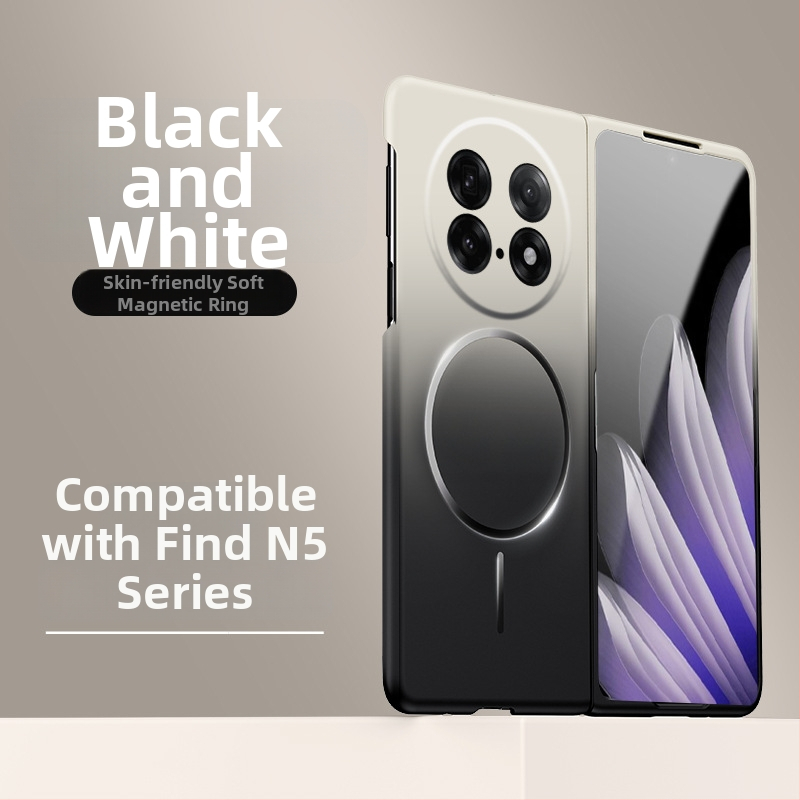 Oppo Find N5 ochranný kryt na skladací displej s gradientnou farbou a magnetickým prstenom, matný PC materiál, proti pádu