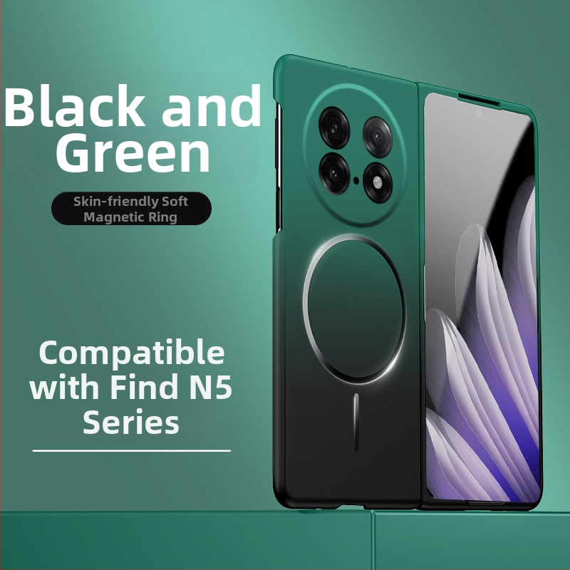 Oppo Find N5 ochranný kryt na skladací displej s gradientnou farbou a magnetickým prstenom, matný PC materiál, proti pádu