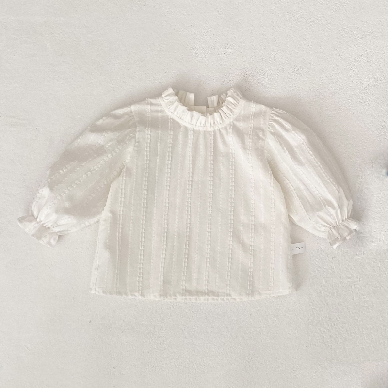 Denim pántos ruha és álló galléros hosszú ujjú felső — két részes készlet 1–3 éves gyerekeknek