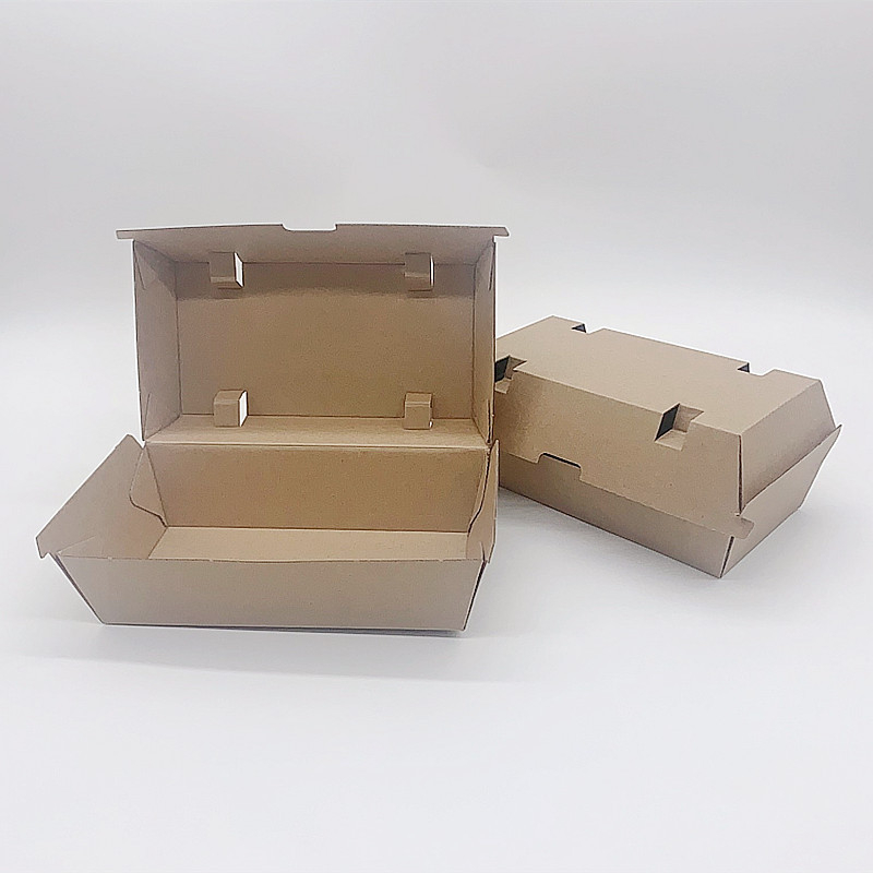 Pravougaoni set kutija za ručak od valovitog kartona za pakiranje hrane, prilagođena kartonska kutija 250 gsm, darovna kutija