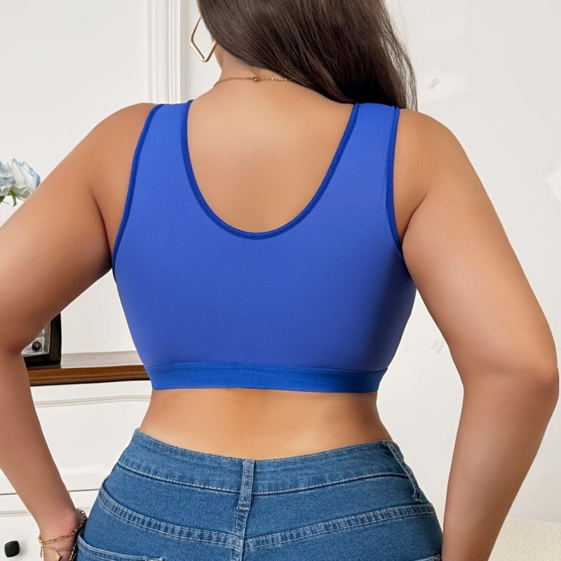 Plus-size komplet donjeg rublja s čipkastim rubom, push-up, bez žice, bočno oblikovanje dojki