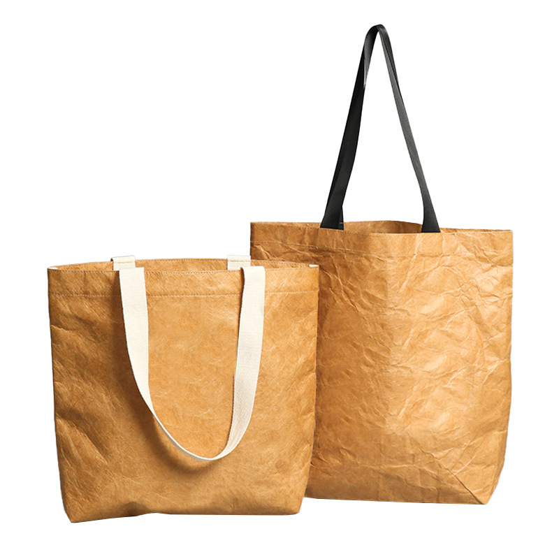DuPont torba od kraft papira s prilagođenim logotipom, velik kapacitet, torba za ramena, kulturno-kreativni dar