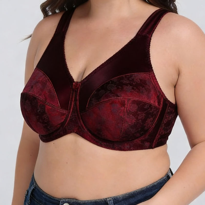 Crveni grudnjak za žene, plus-size, godina zodijaka, europsko-američki stil, podesiv, za velike grudi