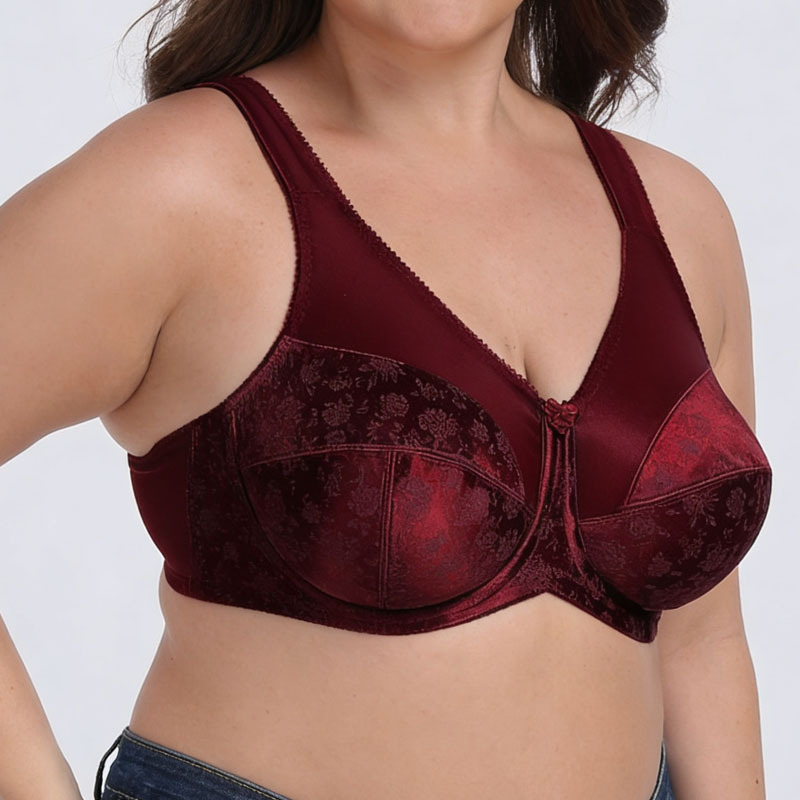 Crveni grudnjak za žene, plus-size, godina zodijaka, europsko-američki stil, podesiv, za velike grudi