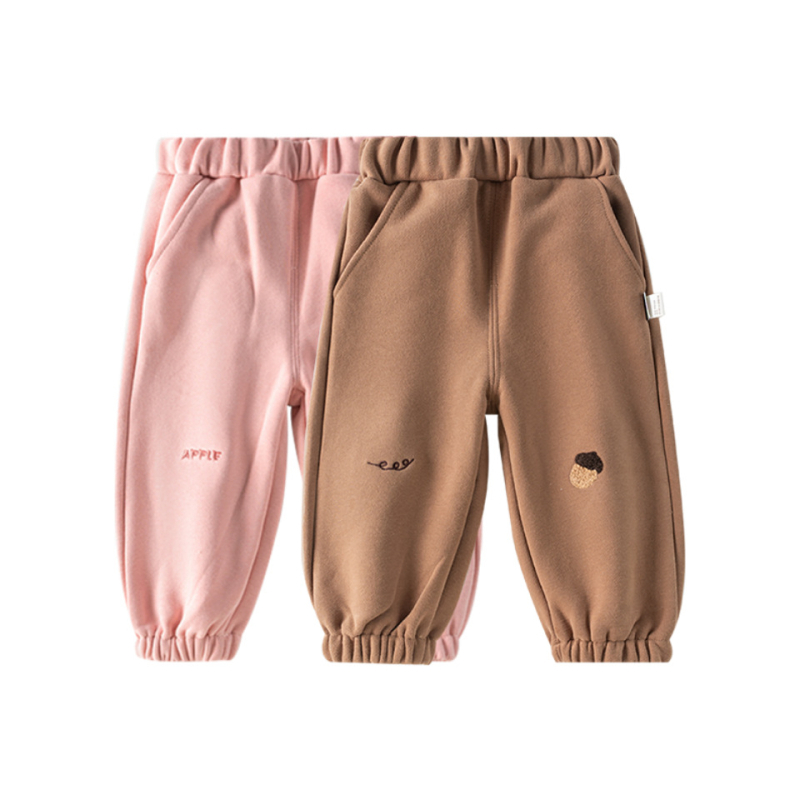 Gyerekeknek készült melegítőnadrág fleece béléssel, uniszex, pamut.