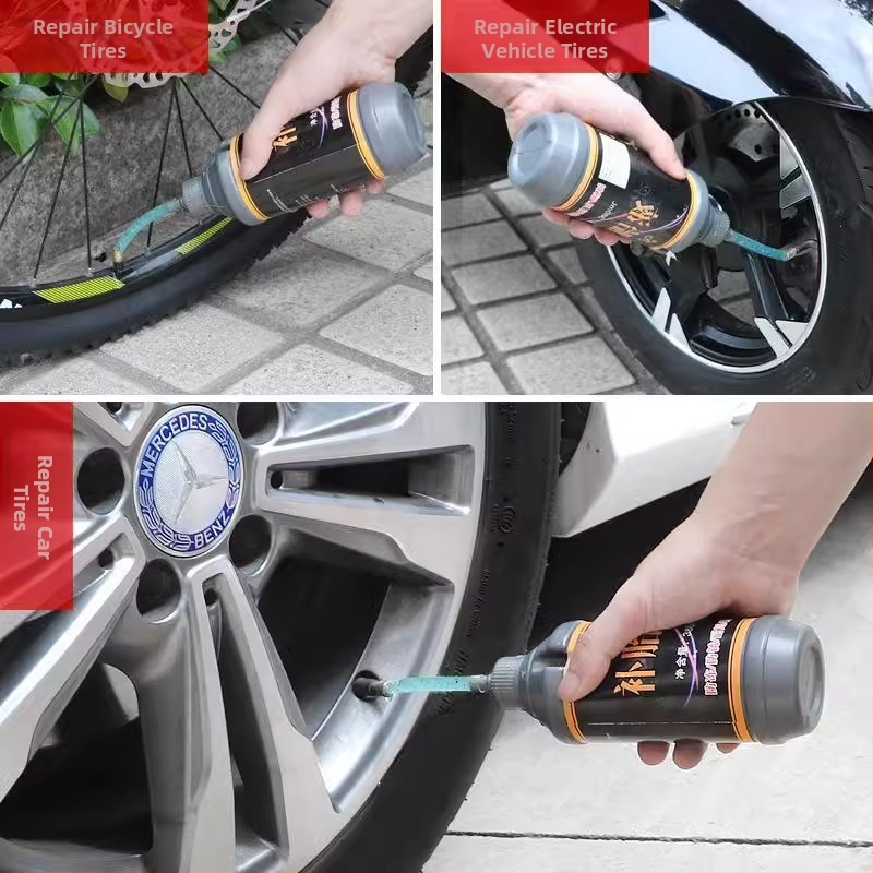 Tekućina za popravak guma za automobile, motocikle, električna vozila i bicikle; ljepilo za popravak unutarnjih cijevi i bezdušnih guma